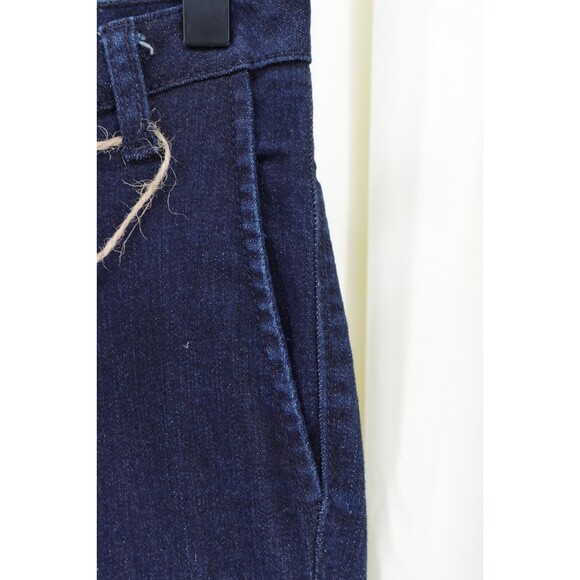 MNG By Mango Women's Side Pocket Wide Leg Blue Tailored Stretch Denim Jeans SZ 6 - Picture 4 of 16